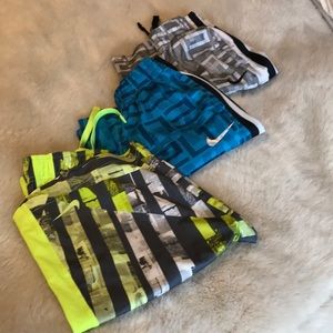 Three Nike Dri-Fit boys shorts